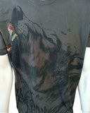 Next Level Apparel Men's Kings Of Leon Wolf Graphic Gray Shirt Size Large