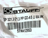 Stauff STNA12953 Tube Clamp SP-321,3/21,3-PP-GD-AS-U-W4#K (5 Available)