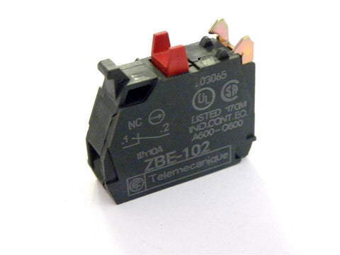 NEW TELEMECANIQUE CONTACT BLOCK 10AMP 600VAC MODEL ZBE102 (12 AVAIL.)