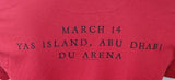 Anvil Men's Sting 2013 May 14th Abu Dhabi Du Arena Concert Red Shirt Size Medium