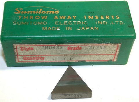 Lot of 8 New Sumitomo Carbide Face Milling Inserts TNU432 ST30E