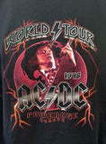 Anvil Men's AC/DC 1978 World Tour Powerage Europe Black Short Sleeve Shirt Large