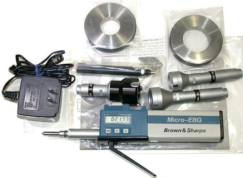 BROWN & SHARPE INSIDE 1.2-1.8" ELECTRONIC MICRO-EBG .0001 BORE GAGE SET 599-280