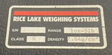 Rice Lake Weight Calibration Kit 5lb, 2lb, 1lb, 8oz, 4oz, 2oz, 1oz Class 6