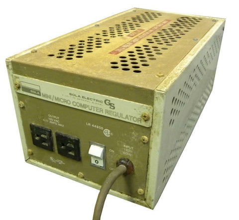 SOLA ELECTRIC 63-13-150 MINI / MICRO COMPUTER REGULATOR 120 VAC @ 4.17 AMPS