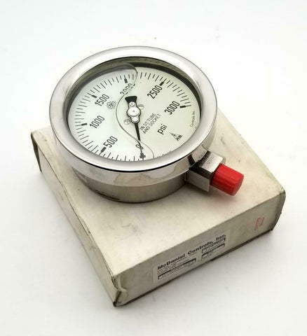 Mcdaniel Controls AB31204 Liquid Filled Pressure Gauge 0-3000 PSI 1/4"