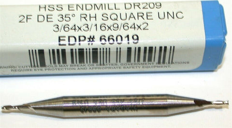 Up to 5 New Niagara 3/64" diameter Double End 2 Flute HSS End Mill 66019