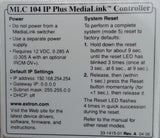 Extron MLC 104 IP Plus MediaLink LED Audio/Video Controller Wall Module