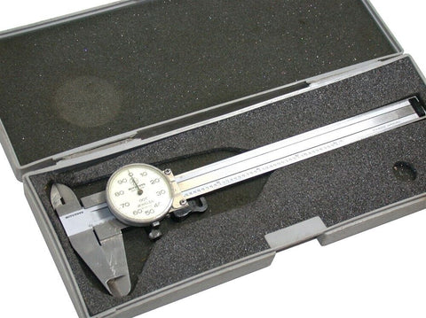 Mitutoyo 6" dial vernier calipers w/ case 505-637-50