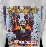 Gildan Men's Megadeth Sudden Death Tour 2010 Gray Short Sleeve Shirt Size Large