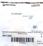 Lot of (2) Allen-Bradley 800T-X547 Ser. A Switch Accessory Legend Plate "Start"
