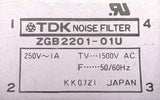 TDK ZGB2201-01U Noise Filter 250 Volts @ 1 Amp
