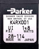 Parker K4RX001 Solenoid Valve 28-114 PSI