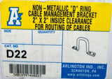 NEW ARLINGTON IND ARLD22 D22 NON-METALLIC D-RING 2" X 2" BRACKET