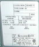 New Square D   9016GAW-21  Vacuum Switch  125/250 VAC 5 Amp