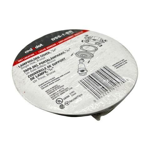 Thomas & Betts DSS-1-BR Lampholder Cover 1/2" Single Hole Bronze Wet Locations
