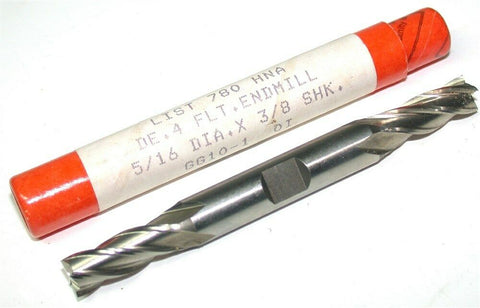 Up To 29 New Brubaker 5/16" 4 Flute Double End HSS End Mills 78018