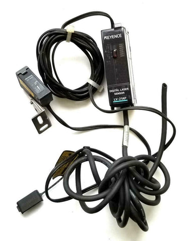Keyence LV-21AP Digital Laser Amplifier W/ LV-H42 Refective Sensor