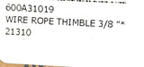 Covert 323 3/8" Wire Rope Thimble (20 Available)