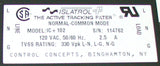 NEW ISLATROL ACTIVE TRACKING FILTER 120 VAC MODEL IC102 -2 AVAILABLE FREE SHIP