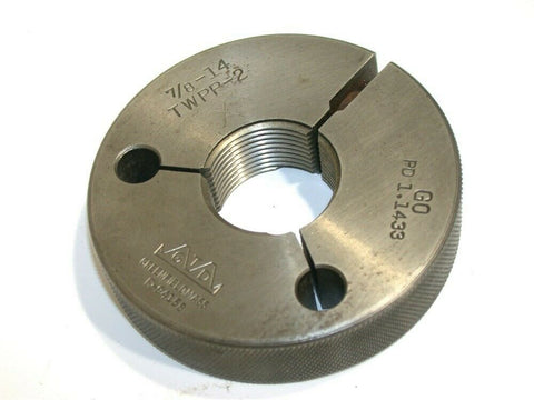 GREENFIELD GO THREAD RING GAGE 7/8"-14 TWPP-2