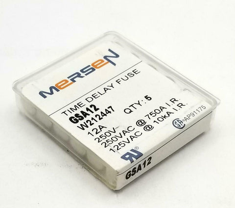 Mersen GSA12 Time Delay Fuse 12 A 250 V (Pack of 5)