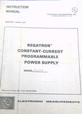 Electronic Measurements Inc Model C612A Regatron Power Supply Instruction Manual