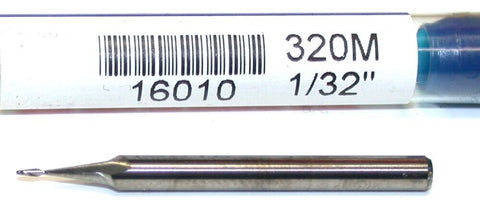 Garr Tool 2-Flute 1/32" Dia Carbide Spiral Flute Ball End Mill 16010 New