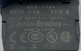 Allen Bradley 800F-N3R Red Pilot Light
