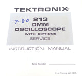 Tektronix 213 DMM Oscilloscope With Options Service Instruction Manual