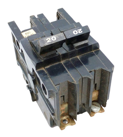 Federal Pacific NB220 2-Pole Stab-Lok Circuit Breaker 20A 120/240VAC 1 Phase