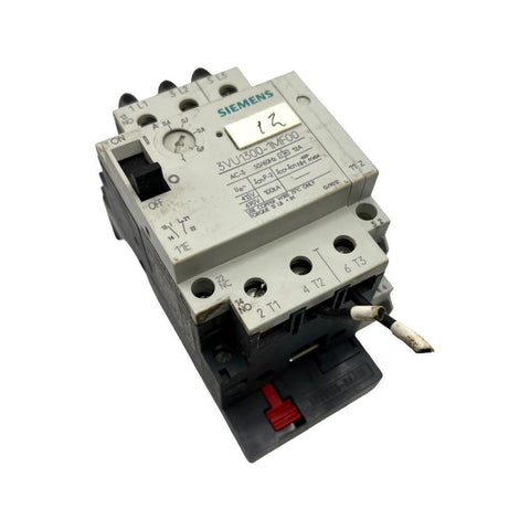 Siemens 3VU1300-1MF00 Manual Motor Starter 0.6A w/ Rail Adapter & NSNP Contactor