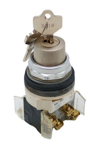 Allen-Bradley 800T-H31 Series T 2-Position Keyed Selector Switch W/ Key