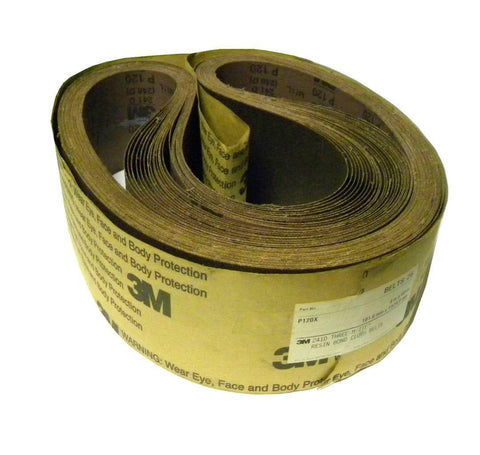 NEW PACK 3M 241D THREE-M-ITE RESIN BOND CLOTH BELTS 4" X 60" 120 GRIT (5 AVAIL)