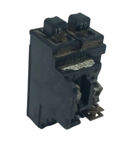 ITE P1520 2 Pole Twin Pushmatic Circuit Breaker 15/20A 120/240VAC 1 PH Plug-In