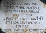 Federal Pacific NA115GF 1 Pole GFCI Circuit Breaker 15A 120VAC