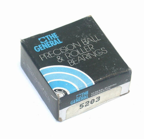 BRAND NEW IN BOX THE GENERAL BEARING 17MM X 40MM X 17.462MM 5203 (9 AVAILABLE)