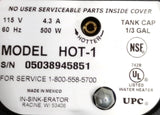 In-Sink-Erator HOT-1 Low-Profile Instant Hot Water Dispenser 190°F 3.1L 115V 4A