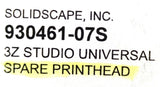 Solidscape 930461-07S 3Z Studio Universal 3D Printhead E302145S