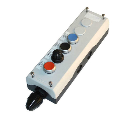 EATON IEC60947-5-1 PUSH BUTTON ENCLOSURE W/ 3 PUSH BUTTONS & 1 SELECTOR SWITCH