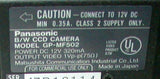 Panasonic Matsushita  GP-MF502  B/W CCD Camera 12 VDC 320 mA