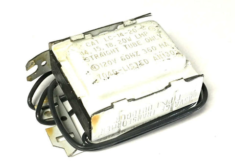 ADVANCE LC-14-20-C BALLAST TRANSFORMER 14, 15, 18, 20 WATT 120 VOLTS 360 MA