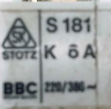 Stotz-Kontakt S181K6A 1 Pole Circuit Breaker 6A 220/380VVAC