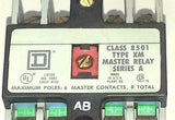 Square D  8501XM040  Master Relay Series A 4 N.O. Contacts 20 Amp