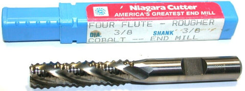 Niagara Cutter Cobalt 3/8" 4 Flute Roughing End Mill 71126 new