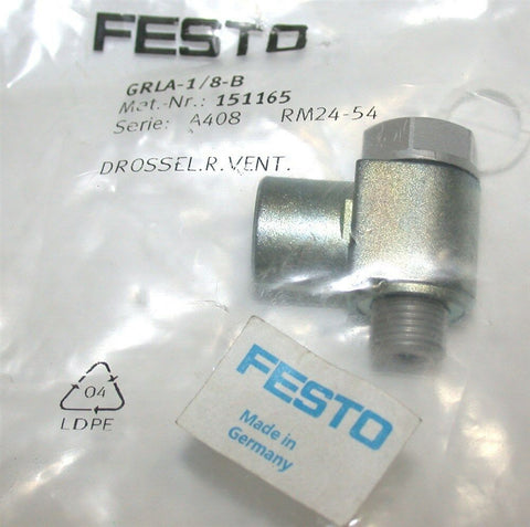 Up to 6 New Festo 151165 One Way Control Valves GRLA-1/8-NPT-B