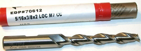 Up to 2 New Brubaker 5/16" Diameter 3/8 Shank X Long 2 Flute HSS End Mills 70612