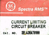General Electric Spectra SELA36AT0100 3 Pole Circuit Breaker 100A 600V 3 Phase