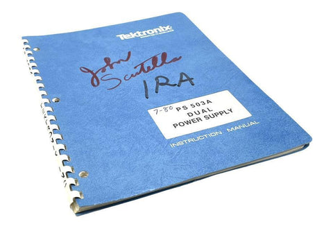 Tektronix PS503A Dual Power Supply Instruction Manual