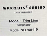 Telematrix Marquis Series Trim Line 69119 Telephone Light Ash
